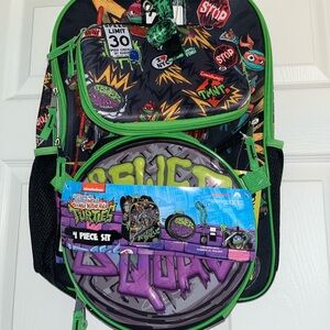 Nickelodeon TMNT Black and Green Backpack Set
